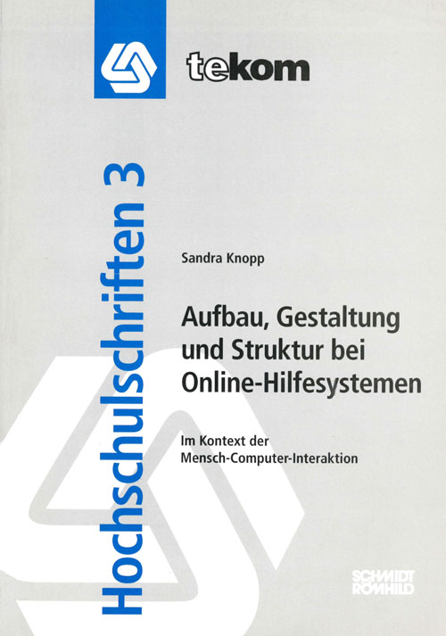 Ausgabe Aufbau, Gestaltung und Struktur bei Online-Hilfesystemen