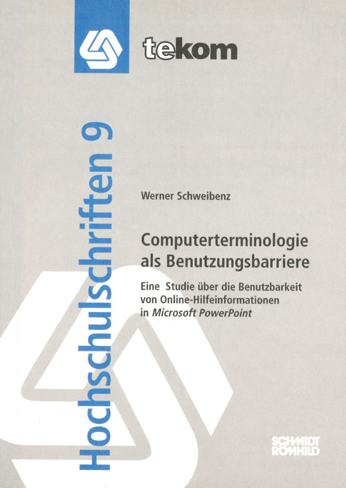 Ausgabe Computerterminologie als Benutzungsbarriere