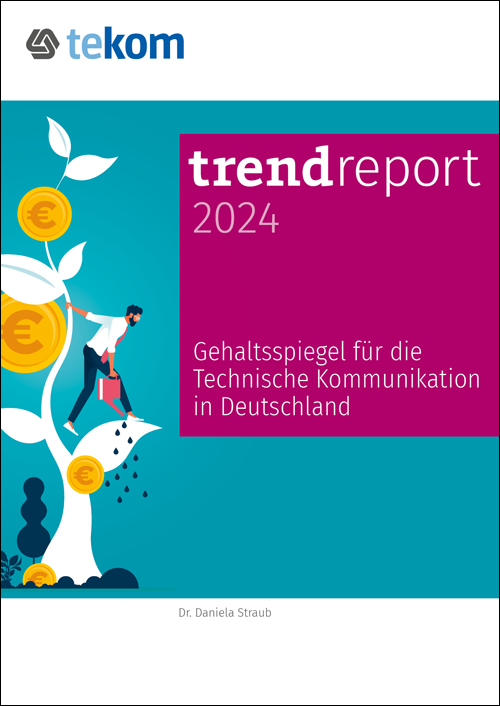 Cover des trendreports 2024 Gehaltsspiegel für die Technischen Kommunikation
