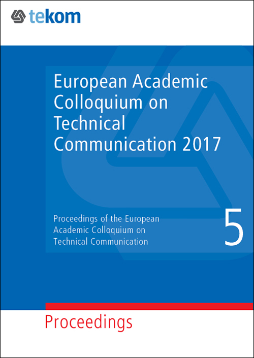 Ausgabe Proceedings of the European Academic Colloquium on Technical Communication 2017